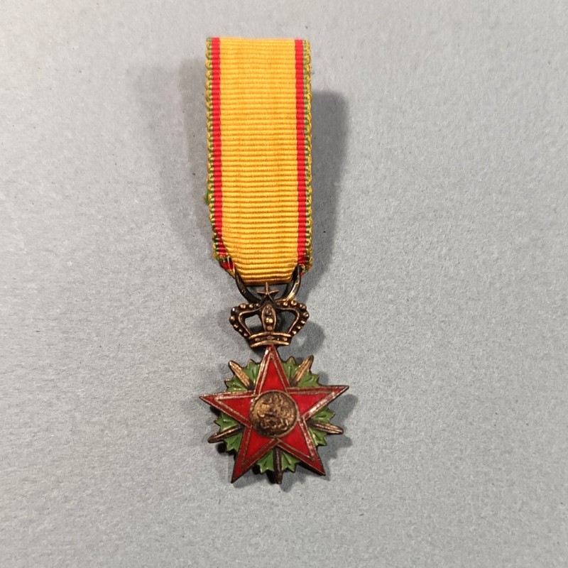 MAROC REDUCTION DE LA MEDAILLE DE L'ORDRE DE L'ETOILE DE GUERRE PREMIER TYPE